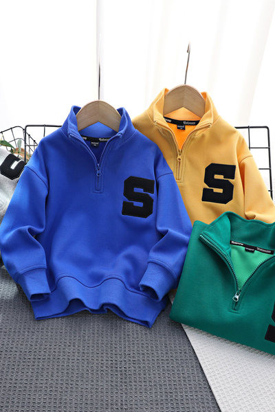 Naujo modelio vaikiška palaidinė aukšta apykakle berniukams