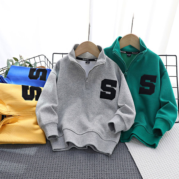 Naujo modelio vaikiška palaidinė aukšta apykakle berniukams