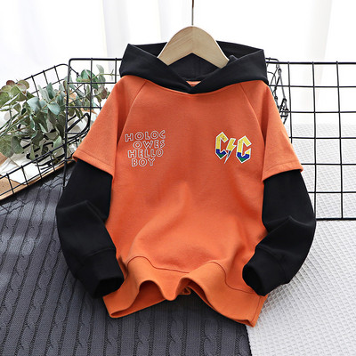 Sportiniai megztiniai berniukams su gobtuvu ir užrašu