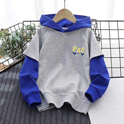 Sportiniai megztiniai berniukams su gobtuvu ir užrašu