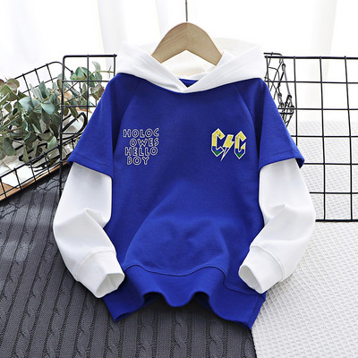 Sportiniai megztiniai berniukams su gobtuvu ir užrašu