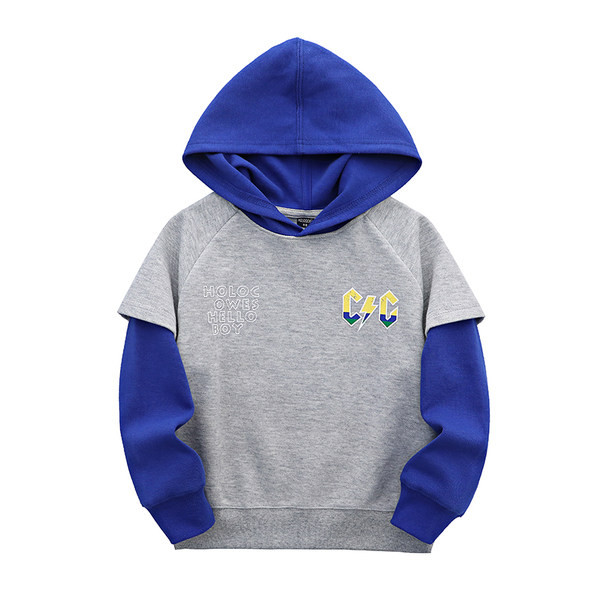 Sportiniai megztiniai berniukams su gobtuvu ir užrašu