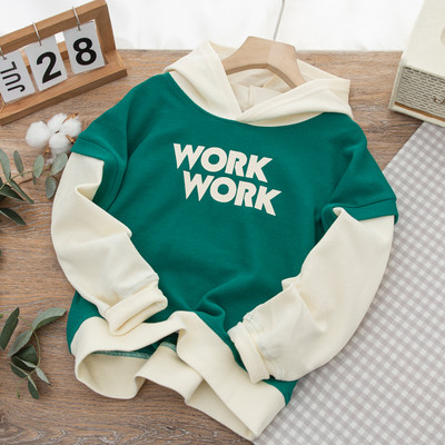 Lihtne kapuutsiga dressipluus poistele