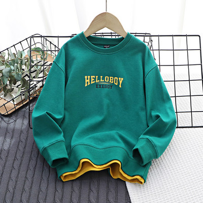 Hanorac casual pentru copii cu inscripții pentru băieți