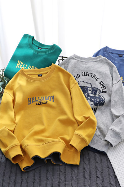 Hanorac casual pentru copii cu inscripții pentru băieți