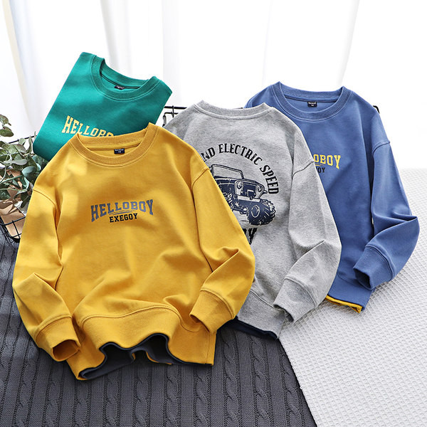 Hanorac casual pentru copii cu inscripții pentru băieți