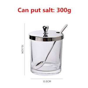 Cutie de condimente din oțel inoxidabil 304 cu lingură Cutie de condimente Cutii Sare Piper Cutie Rezervor Borcan de condimente creativ bol de zahăr cu lingură
