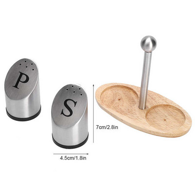 Agitator de sare pentru piper din oțel inoxidabil de uz casnic, condimente fără miros, cu suport pentru gătit, recipient pentru condimente, sticla, unelte de bucătărie