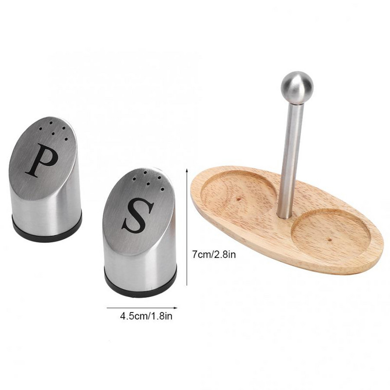 Agitator de sare pentru piper din oțel inoxidabil de uz casnic, condimente fără miros, cu suport pentru gătit, recipient pentru condimente, sticla, unelte de bucătărie