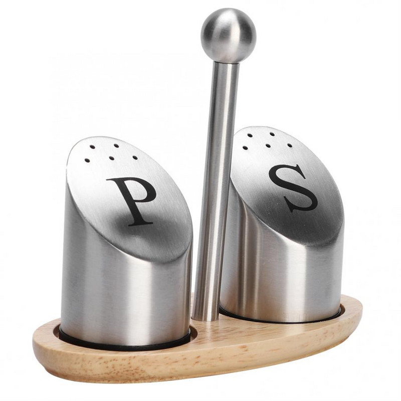 Agitator de sare pentru piper din oțel inoxidabil de uz casnic, condimente fără miros, cu suport pentru gătit, recipient pentru condimente, sticla, unelte de bucătărie