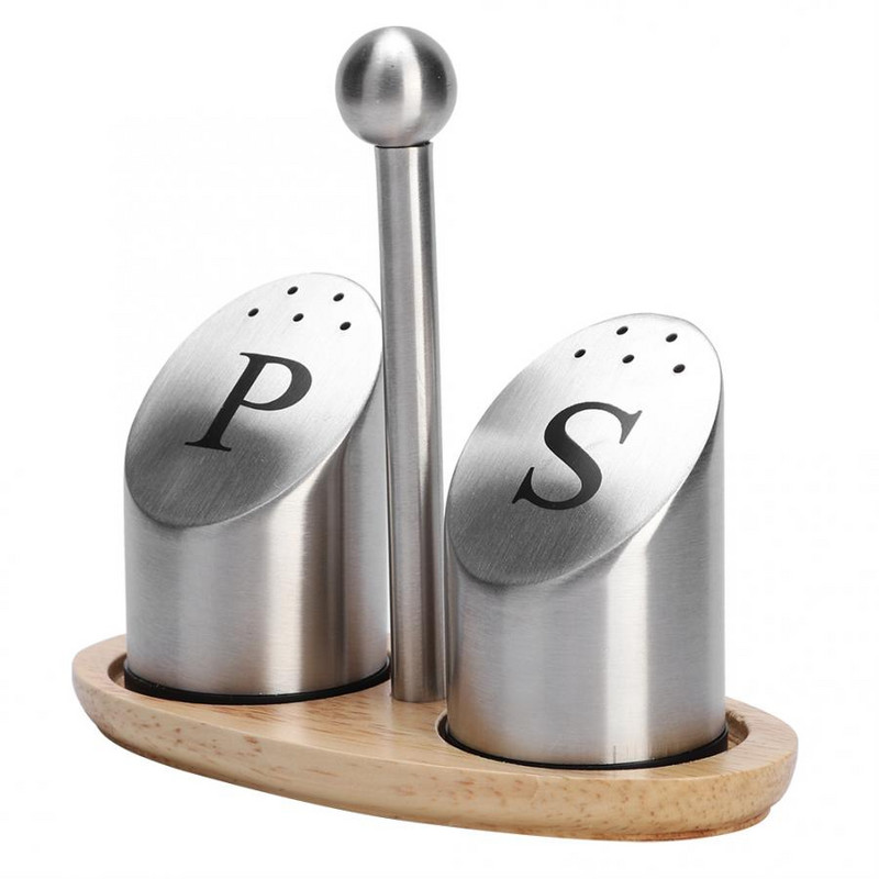 Agitator de sare pentru piper din oțel inoxidabil de uz casnic, condimente fără miros, cu suport pentru gătit, recipient pentru condimente, sticla, unelte de bucătărie