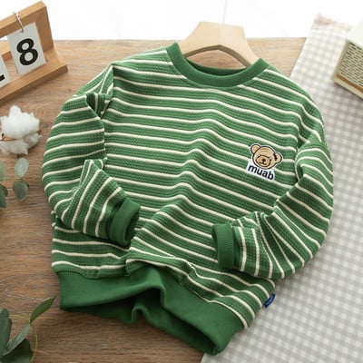 Ležerna majica s prugastim vezom za dječake