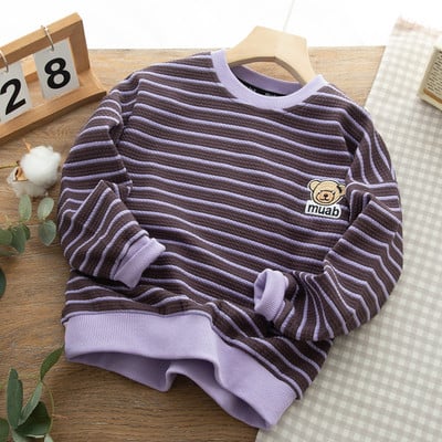 Ležerna majica s prugastim vezom za dječake