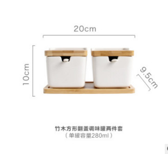 Accesorii de bucătărie Vase de condimente din ceramică Cupă de piper și condimente de sare Sticla de condimente Cutie de condimente Instrumente pentru condimente de bucătărie