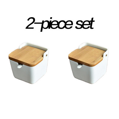 Accesorii de bucătărie Vase de condimente din ceramică Cupă de piper și condimente de sare Sticla de condimente Cutie de condimente Instrumente pentru condimente de bucătărie