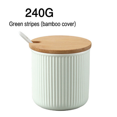 Keraminiai prieskonių stiklainiai su mediniu dangteliu Druskos plaktuvai Virtuvės reikmenys Baltųjų prieskonių organizatorius Kanistrų šaukštų rinkinys Balto cukraus dėžutė