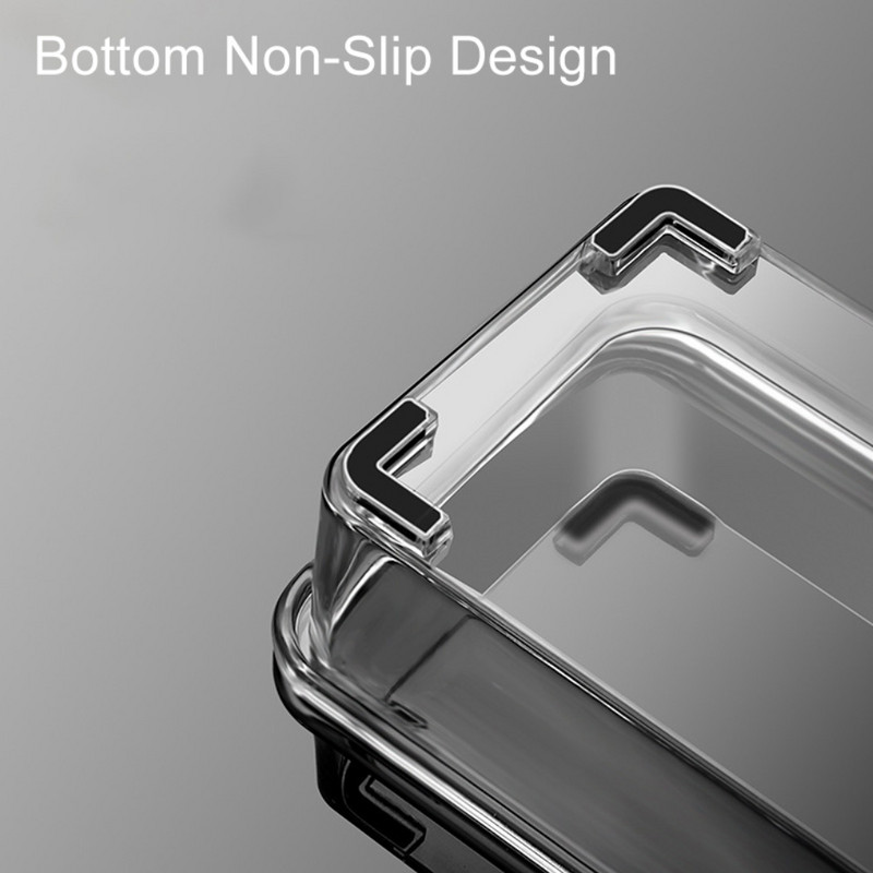 3/4 mrežasta akrilna prozirna kutija za začine Kuhinjski spremnik za sol i papar za začine Spremište začina sa žlicom Kuhinjski alati