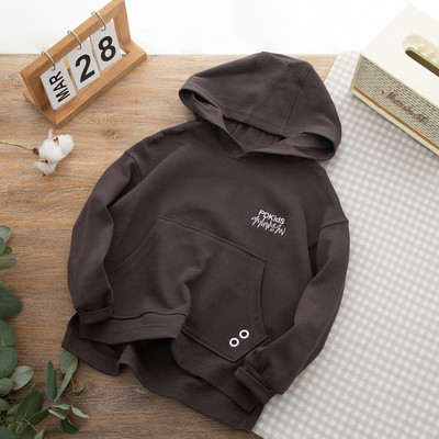 Hanorac casual pentru copii cu gluga si broderie