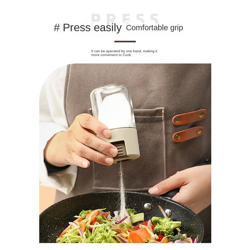 Mennyiségi fűszertartó üveg sószóró konyhai fűszeres üveg háztartási só és nátrium-glutamát fűszeres edény