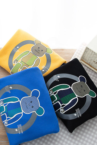 Bluza zilnica pentru copii cu decolteu rotund - trei culori