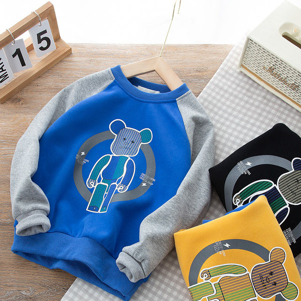 Bluza zilnica pentru copii cu decolteu rotund - trei culori