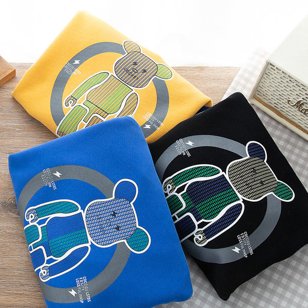 Bluza zilnica pentru copii cu decolteu rotund - trei culori