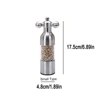 Mlin za mljevenje papra 304 Keramički brus od nehrđajućeg čelika siguran za hranu Ručni mlin za sol Ručni mlin za papar Slavina Oblik ventila