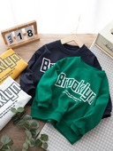 Bluză pentru copii pentru băieți cu decolteu oval și inscripție