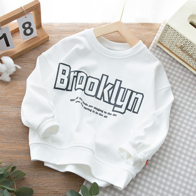 Bluză pentru copii pentru băieți cu decolteu oval și inscripție