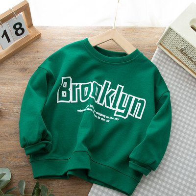 Bluză pentru copii pentru băieți cu decolteu oval și inscripție