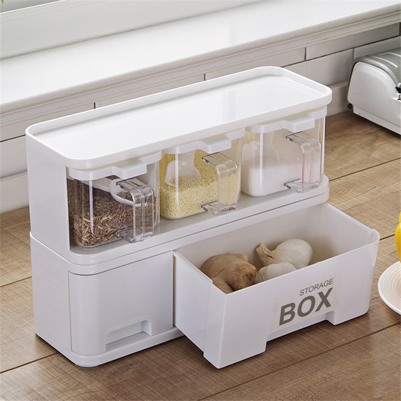 Raft pentru condimente de bucătărie Dispozitive de ardei Instrument de gătit Sare Porci Borcan de condimente Recipient de depozitare Cutie de condimente Organizator de sticle