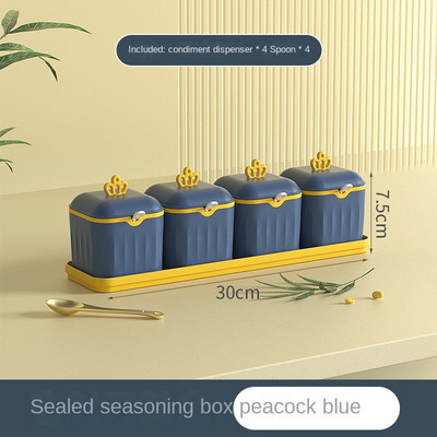 Cutie de condimente Accesorii de bucătărie Un sertar cu mai multe rețele Sare Glutamat monosodic Piper Set combinat de oale de condimente de uz casnic