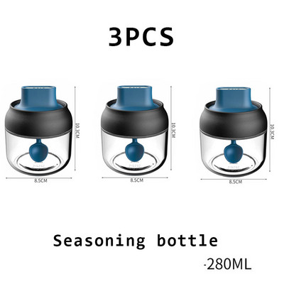 Konyhai üveg fűszertároló tégelyek fedővel Só-bors shaker készlet Fűszerező szett Fűszernövények szójaszósz olajos üveg címkével