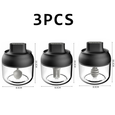 Konyhai üveg fűszertároló tégelyek fedővel Só-bors shaker készlet Fűszerező szett Fűszernövények szójaszósz olajos üveg címkével