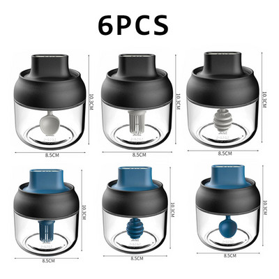 Konyhai üveg fűszertároló tégelyek fedővel Só-bors shaker készlet Fűszerező szett Fűszernövények szójaszósz olajos üveg címkével