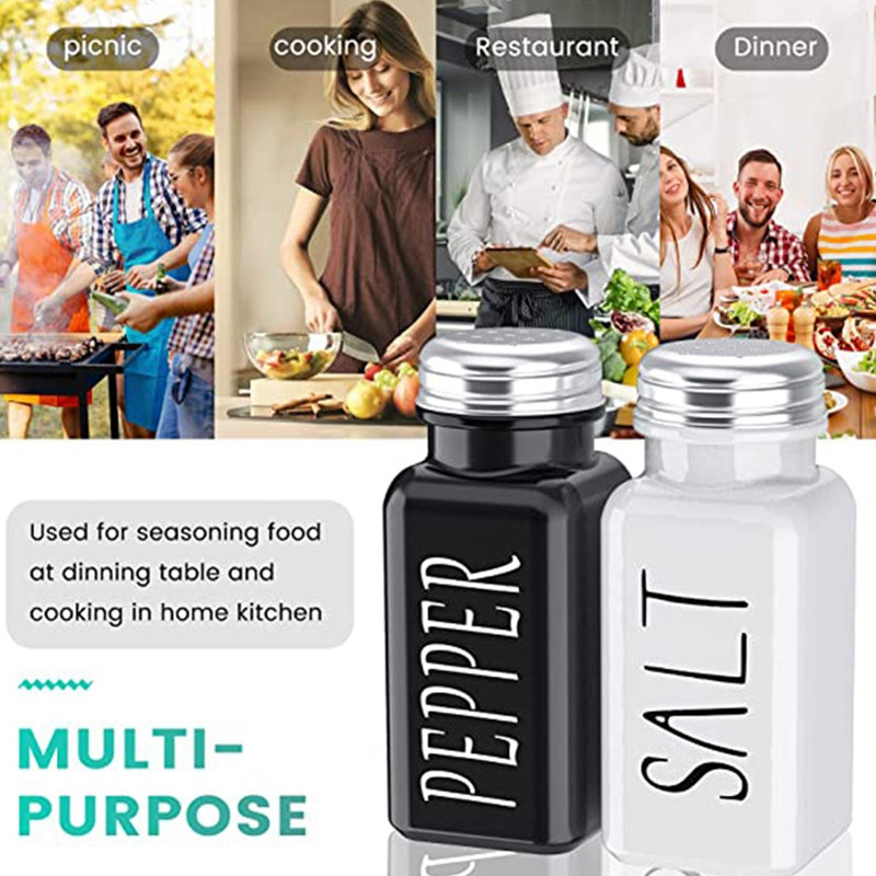 6 db-os só-bors fűszerkészlet, üveg sótartó, modern és aranyos parasztházi só-bors készlet