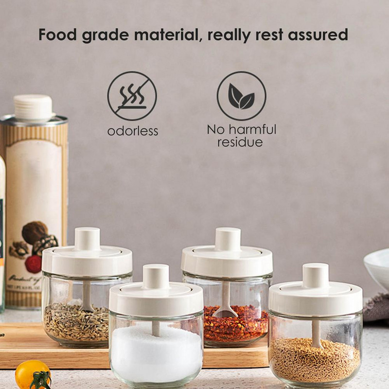 300 ml-es üveg fűszeres üveg fűszerszervező tégely fűszertartó edény só cukor bors olaj tároló konyhai BBQ eszközökhöz