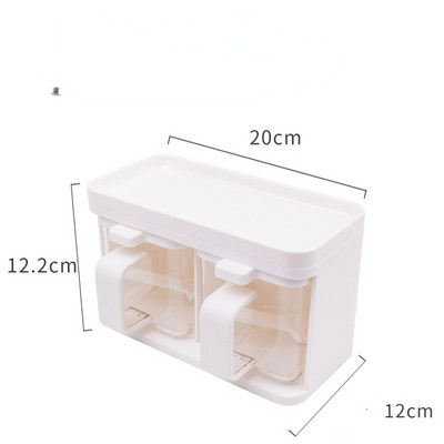 Cutie pentru condimente Borcane Raft pentru condimente Recipient pentru sare și piper Borcane pentru condimente de bucătărie Cutii pentru piagă Sticle pentru condimente Oală pentru grătar