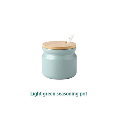 Raft din ceramică pentru condimente, sare și piper, set de sticle de ulei, accesorii de uz casnic pentru bucătărie, borcan de depozitare a condimentelor cu capac