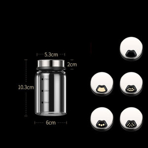 Gadget cu măsură Borcane de condimente din sticlă Organizator pentru sare și piper, zahăr, ierburi, cereale, alimente pentru uz casnic