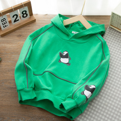 Avara mustriga kapuutsiga dressipluus poistele