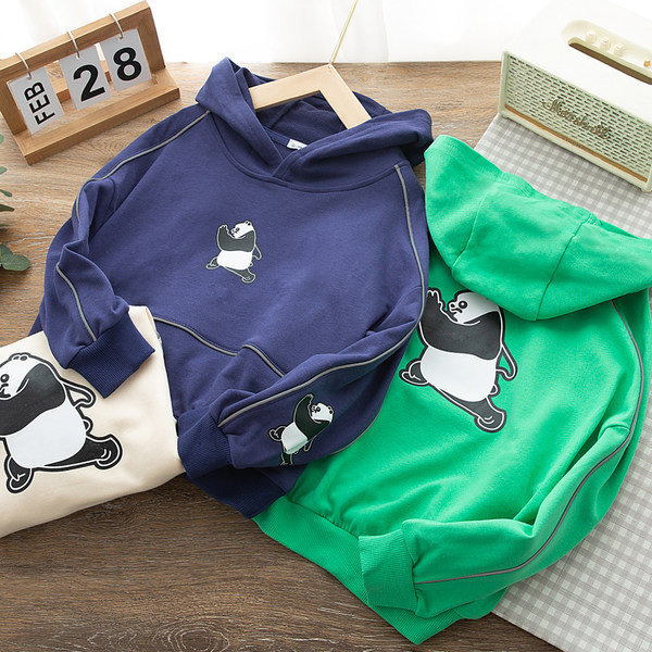 Avara mustriga kapuutsiga dressipluus poistele