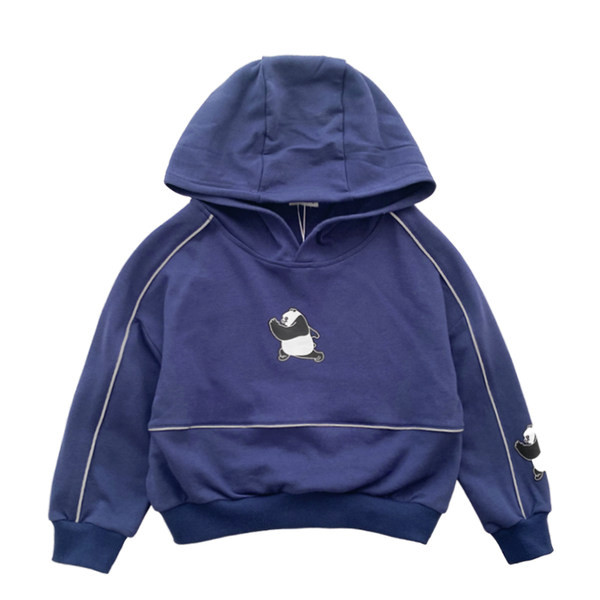 Avara mustriga kapuutsiga dressipluus poistele