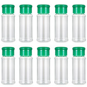 10/12/24/30/40 vnt. Prieskonių buteliukas plastikinis prieskonių puodukas pipirų plaktuvai Druskos indelis pagardų buteliai kepsniams (žalia/raudona/juoda)