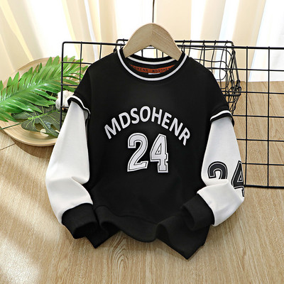 Paprasti berniukų sportiniai megztiniai su užrašais