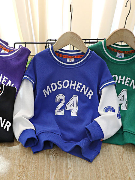 Paprasti berniukų sportiniai megztiniai su užrašais