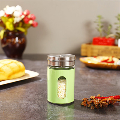Konyhai kellékek rozsdamentes acél fűszeres üveg, állítható méretű BBQ locsoló palack Só bors üveg fűszeres üveg