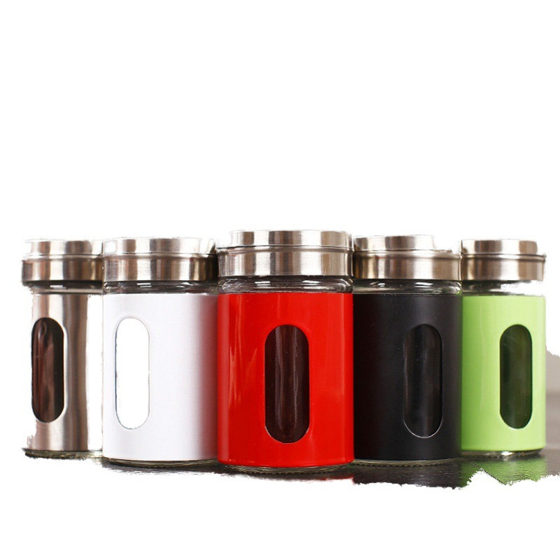 Konyhai kellékek rozsdamentes acél fűszeres üveg, állítható méretű BBQ locsoló palack Só bors üveg fűszeres üveg