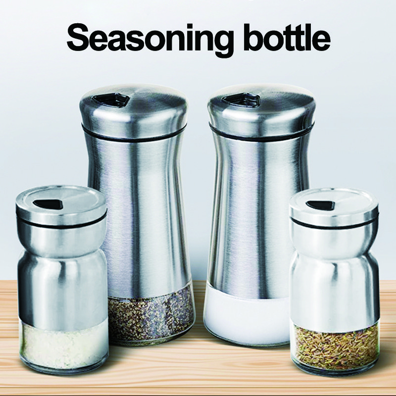 304 rozsdamentes acél fűszeres üveg só- és borsszóró paprikaszóró fűszertartó üveg fűszerkeverő konyhai eszközök
