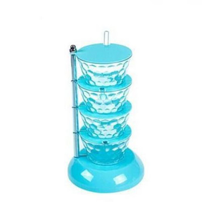 Konyha Függőleges forgatható 4/5 rétegű Fűszerdoboz Átlátszó Fűszeres üvegkészlet Háztartási Sófazék szósz tégely Chilis Konzerv